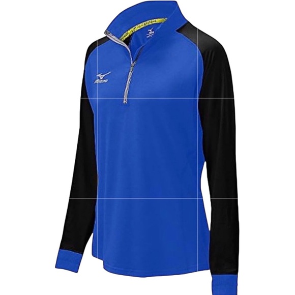 Mizuno Jackets & Blazers - Mizuno Women's Elite 9 Prime 1/2 Zip Volleyball Jacket Small NWT blue black